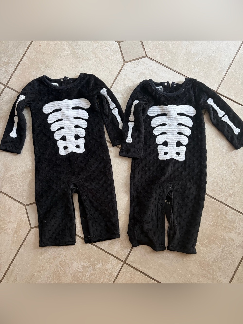 New Twin Mud Pie Skeleton Outfits 6-12 month